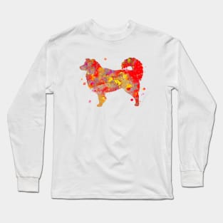 Australian Shepherd Dog Watercolor Painting 4 Long Sleeve T-Shirt